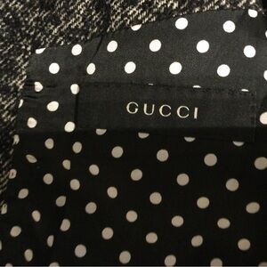Gucci Black and White Polka Dot Textile